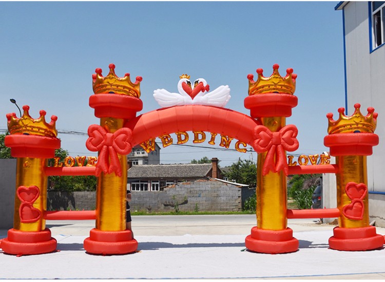 香洲红色婚庆气模拱门